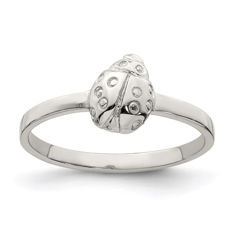 Kazi Luxury Sterling Silver Rhodium-Plated Polished Ladybug S Ring 53$